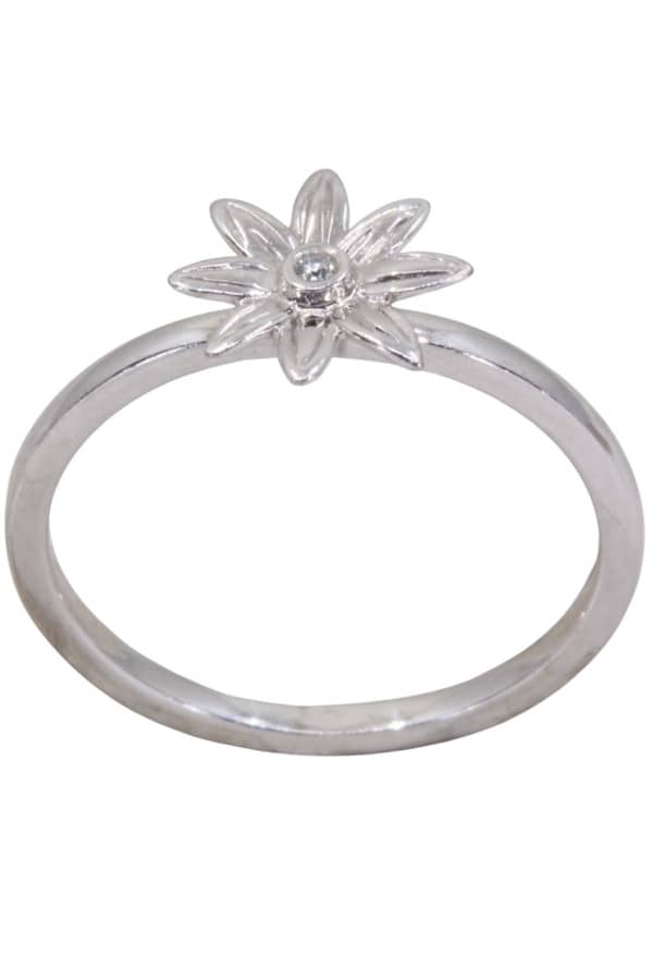 BAGUE FLEUR DIAMANT, photo 2 sur 3