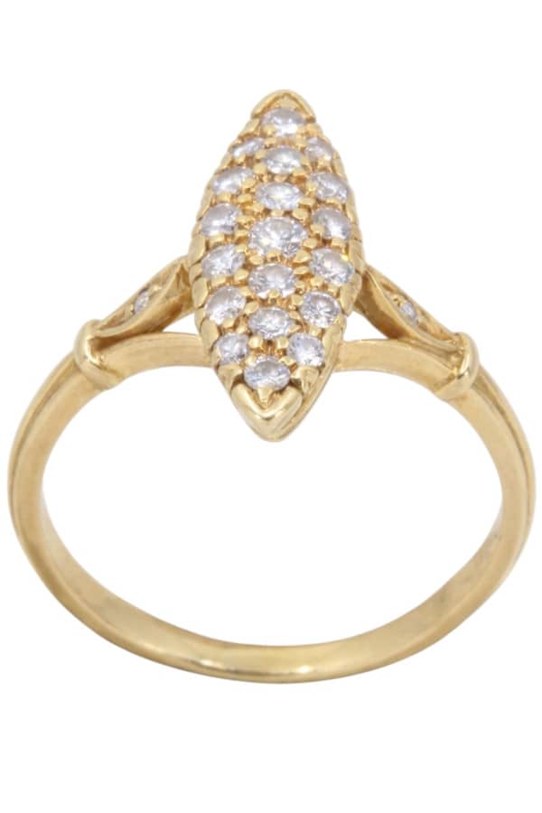 BAGUE MARQUISE DIAMANTS, photo 2 sur 3