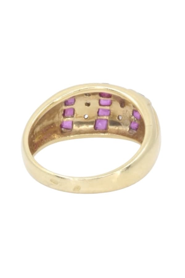 Bague Moderne Rubis Calibrés et Diamants - photo 6