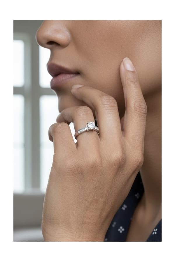 Bague Style Solitaire Diamants - photo 2
