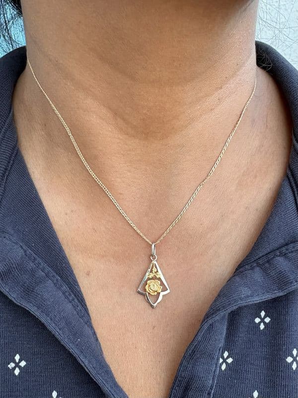 Pendentif Fleur Ancien 2 Ors - photo 2