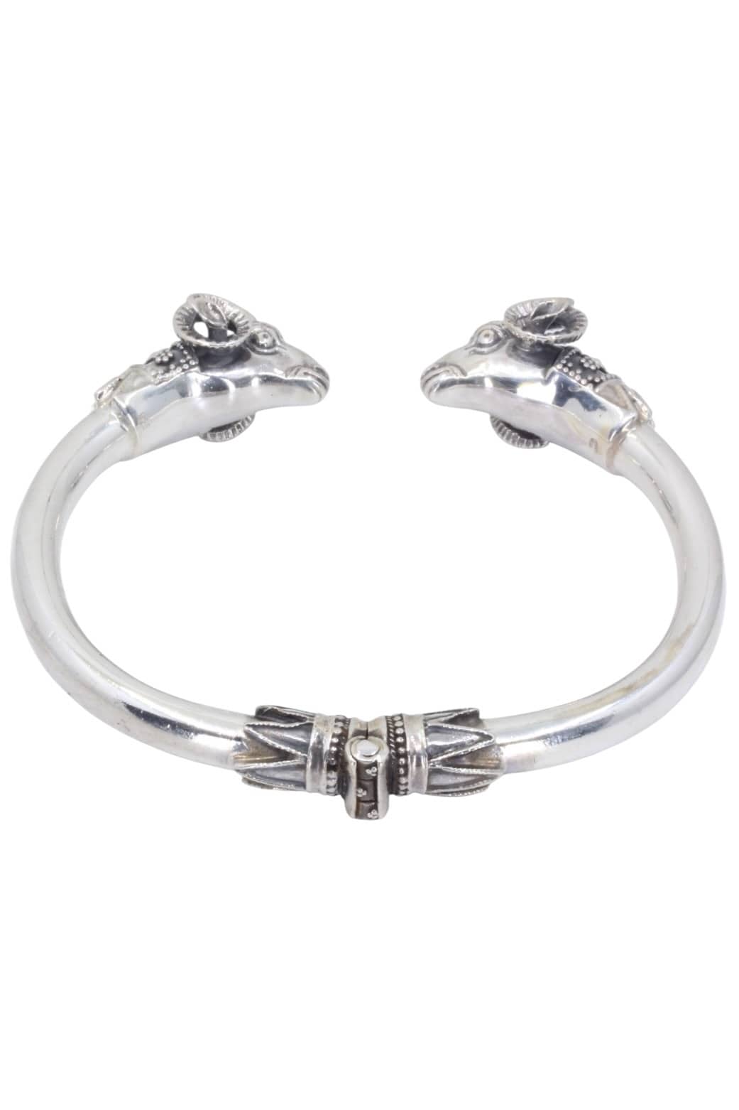 BRACELET TETE DE BOUC ARGENT, photo 2 sur 3