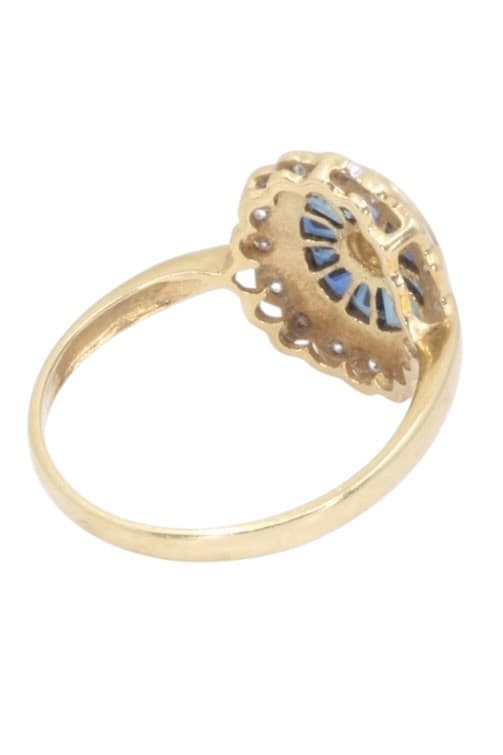 Bague Style Art-Déco Saphirs et Diamants - photo 6