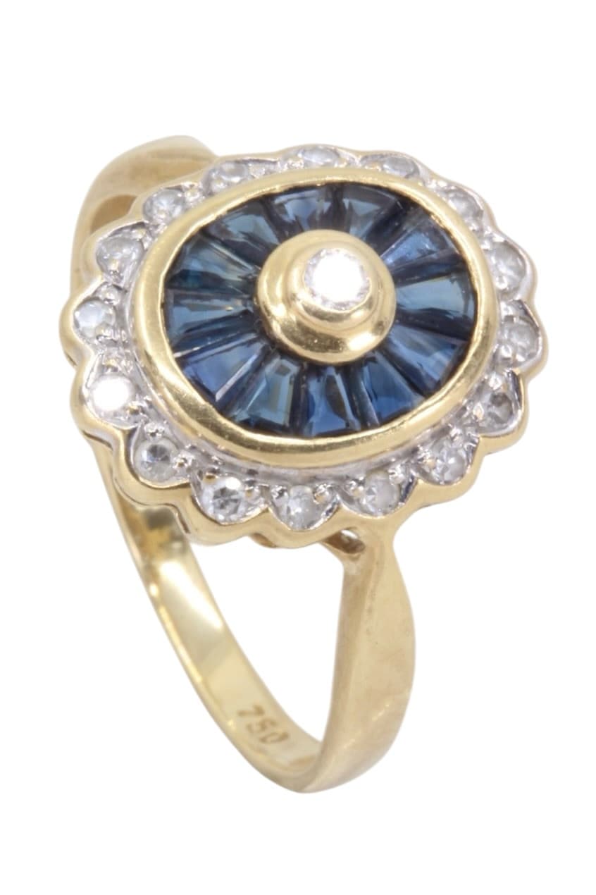 Bague Style Art-Déco Saphirs et Diamants - photo 4