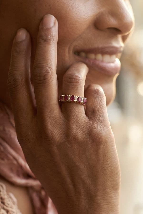 Bgaue Jarretiere Rubis et Diamants - photo 2