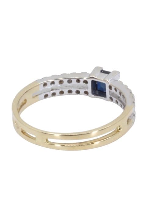 Bague 2 Ors Saphir et Diamants - photo 6