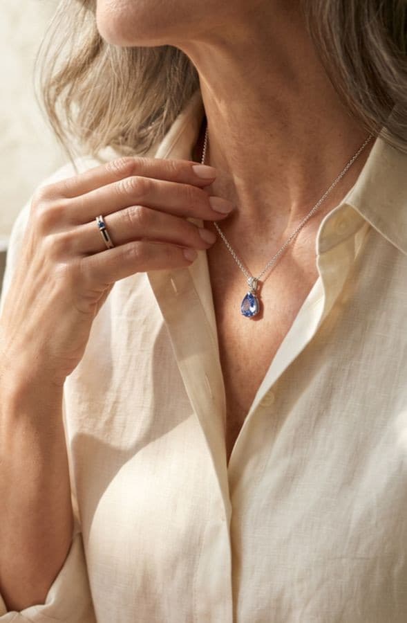 Collier Saphir de Ceylan et Diamants - photo 2