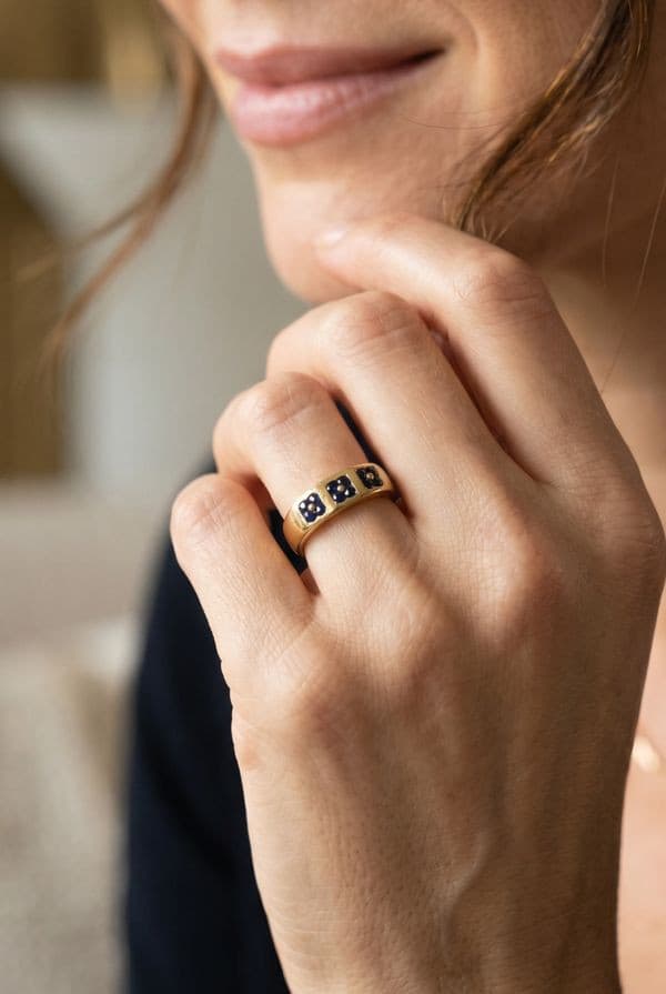 Bague Moderne Saphirs - photo 2