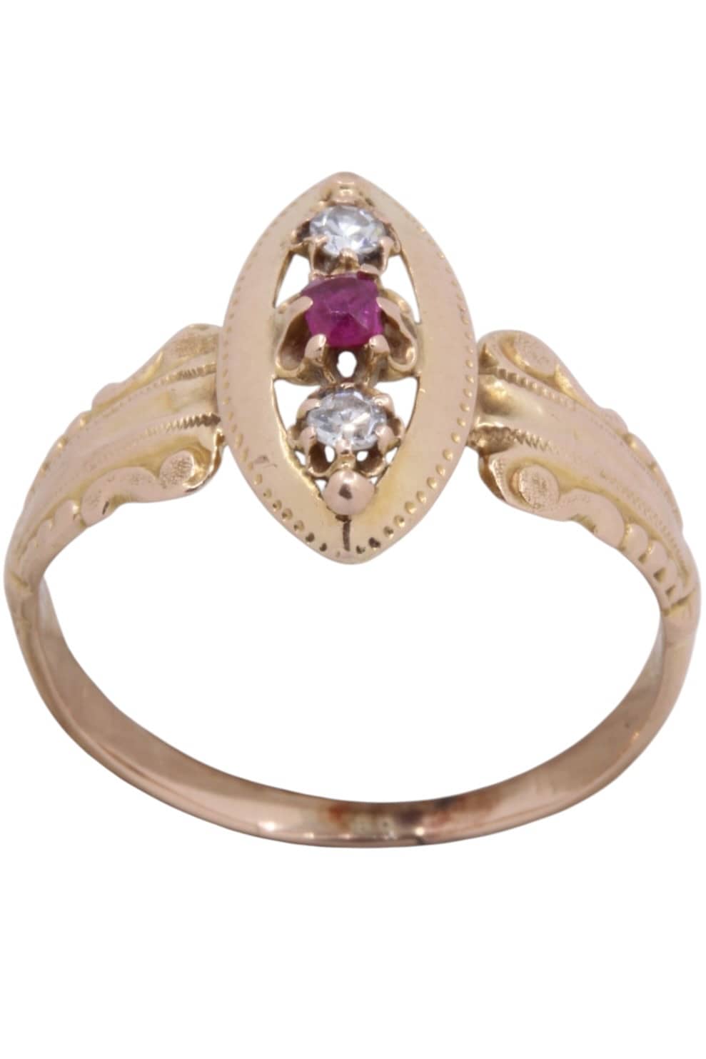 BAGUE MARQUISE NAPOLEON III, photo 2 sur 3
