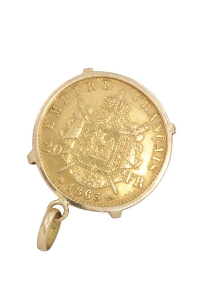 Pendentif Pièce 20 Francs Napoléon Iii - photo 3