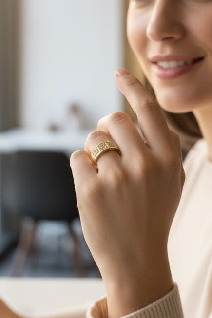 Bague Jonc Pavée Diamants - photo 2