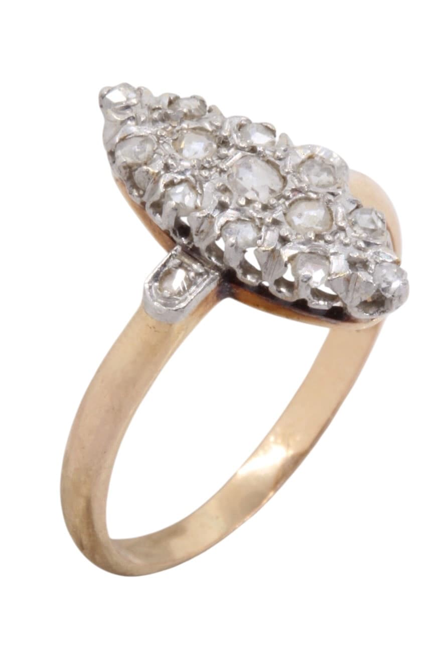 Bague Marquise Ancienne Diamants - photo 3