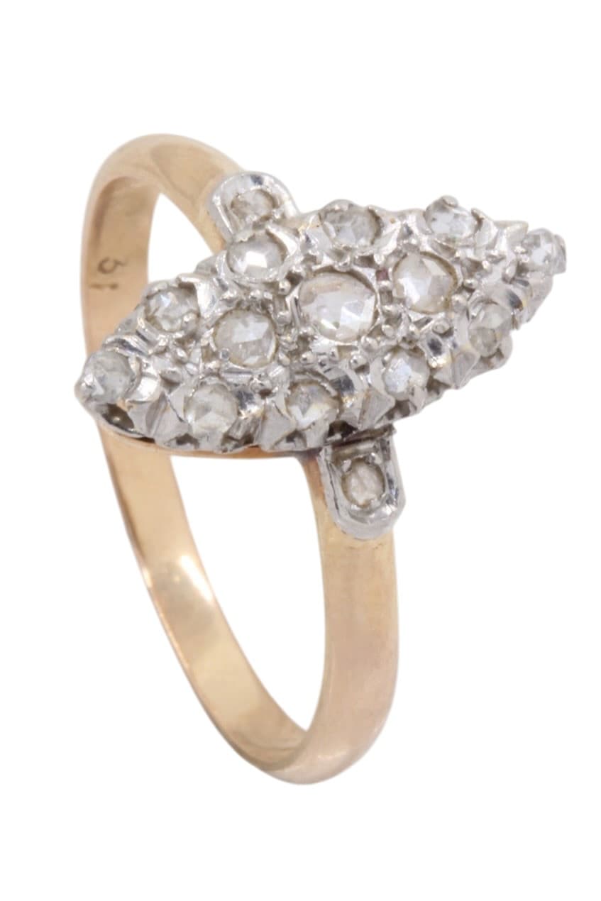 Bague Marquise Ancienne Diamants - photo 4