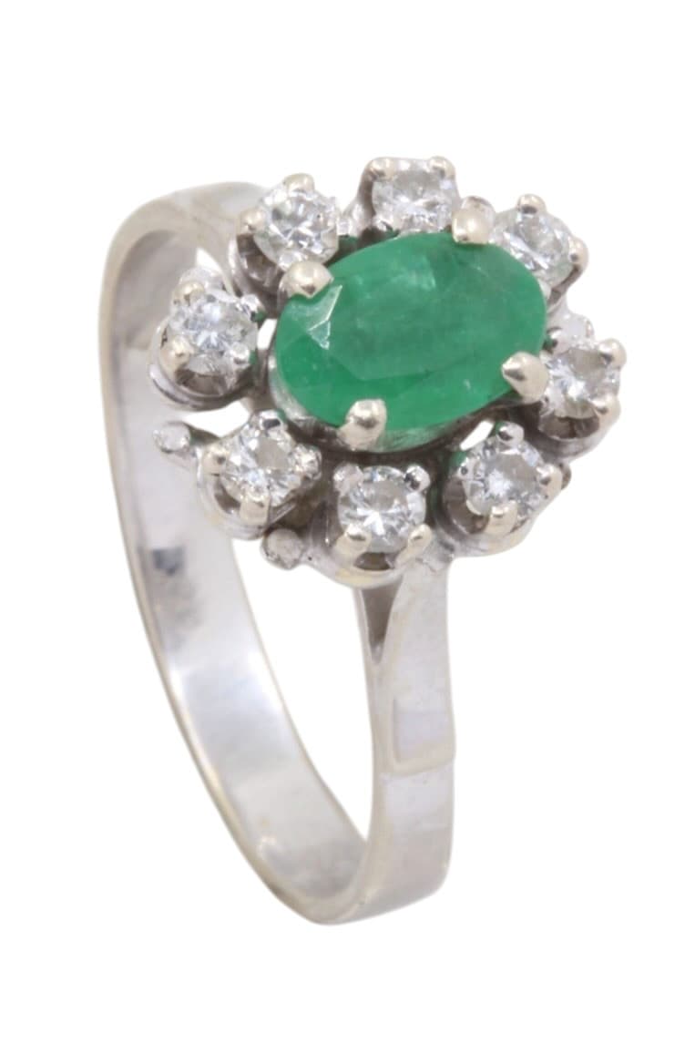 Bague Marguerite Émeraude et Diamants - photo 4
