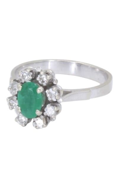 Bague Marguerite Émeraude et Diamants - photo 5