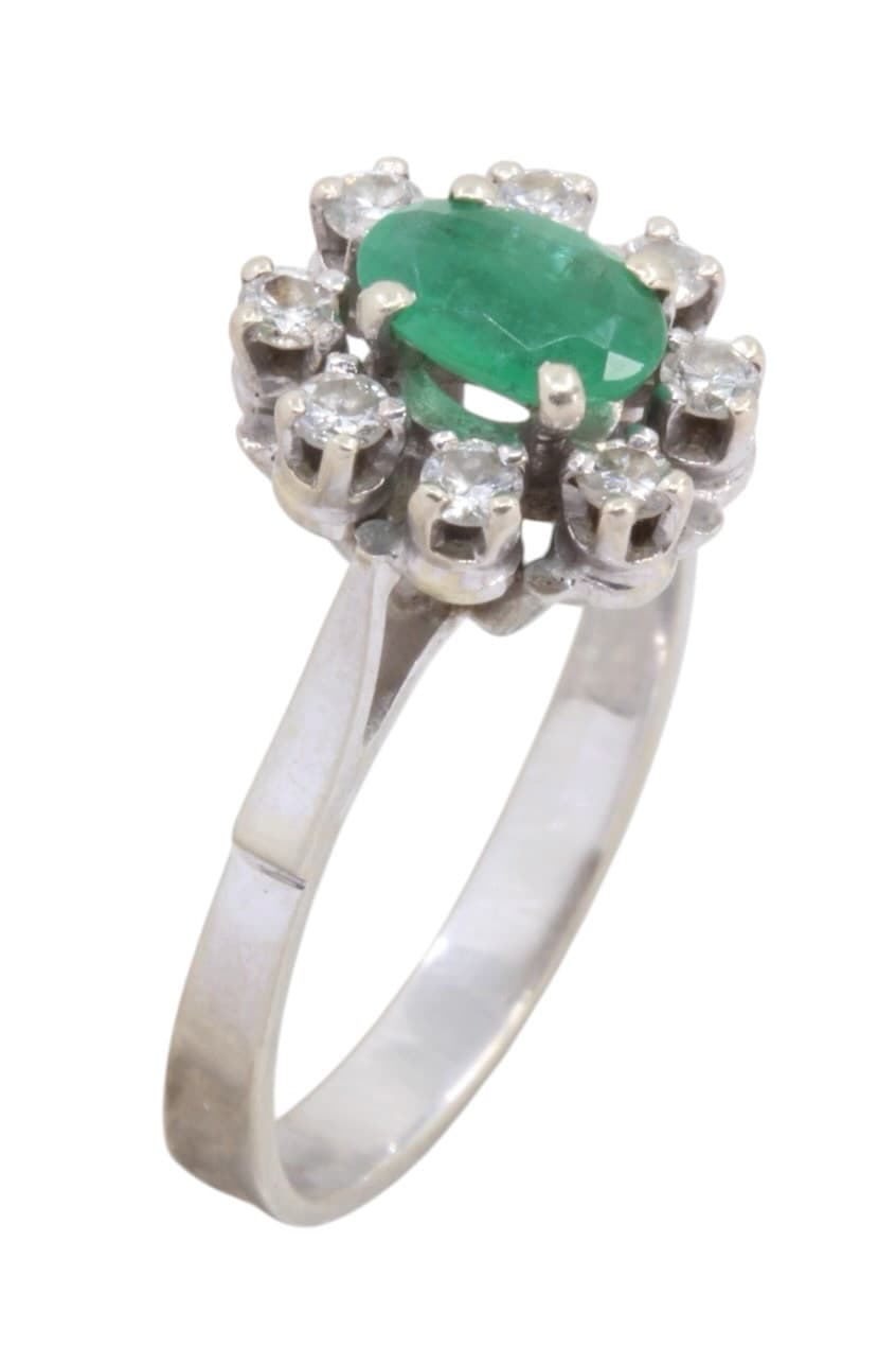 Bague Marguerite Émeraude et Diamants - photo 3