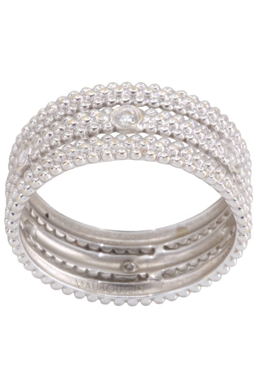 BAGUE MAUBOUSSIN "LE PREMIER JOUR" DIAMANTS, photo 2 sur 3