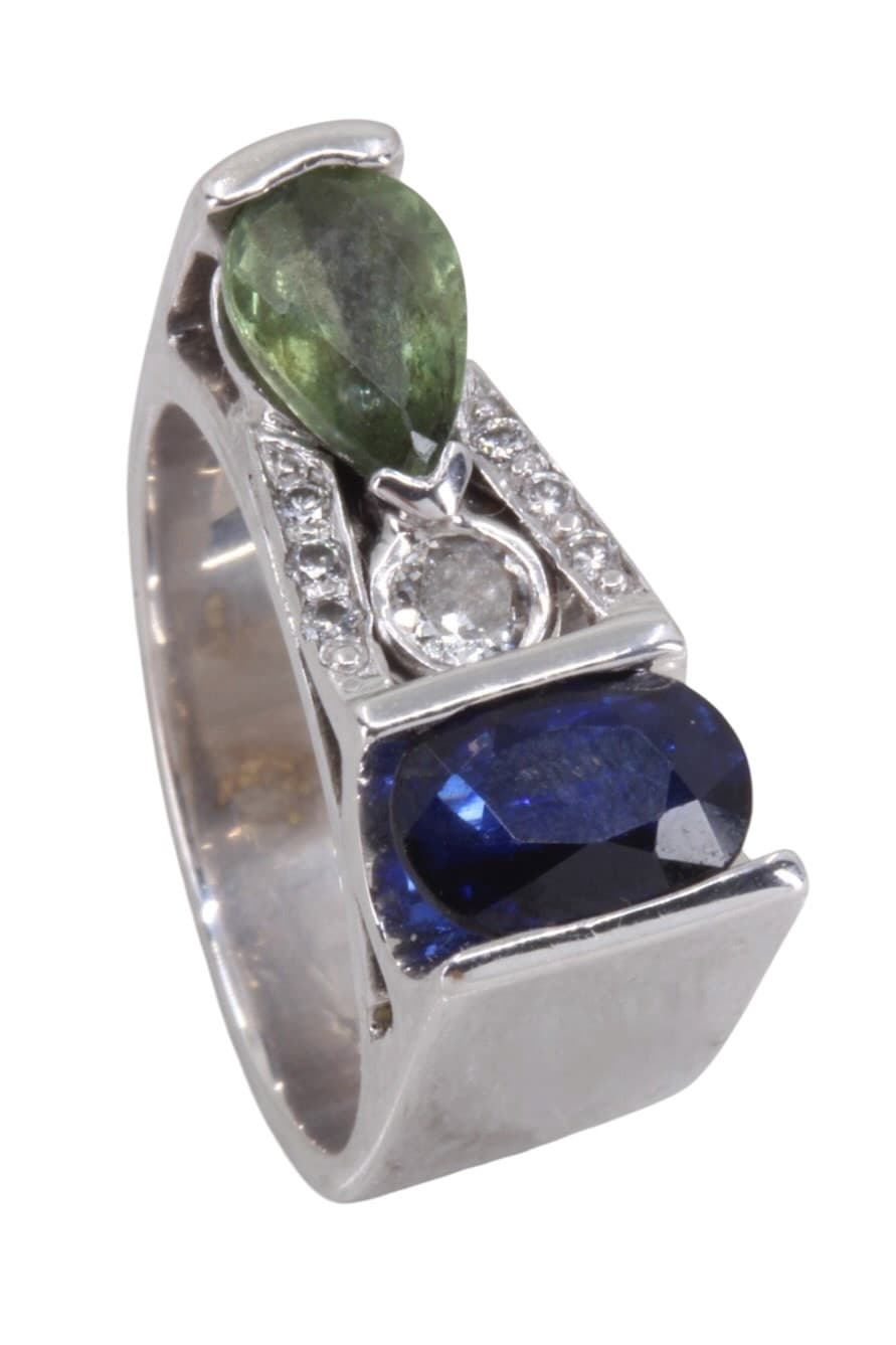 Bague Saphirs et Diamants - photo 3
