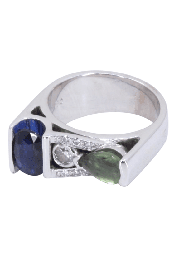 Bague Saphirs et Diamants - photo 4
