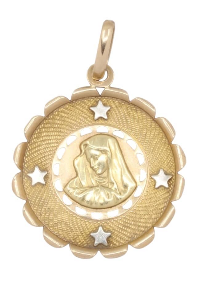 MÉDAILLE VIERGE ANCIENNE, photo 2 sur 3