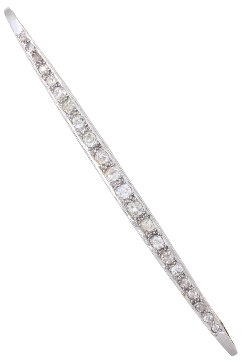 BROCHE BARRETTE DIAMANTS, photo 2 sur 3