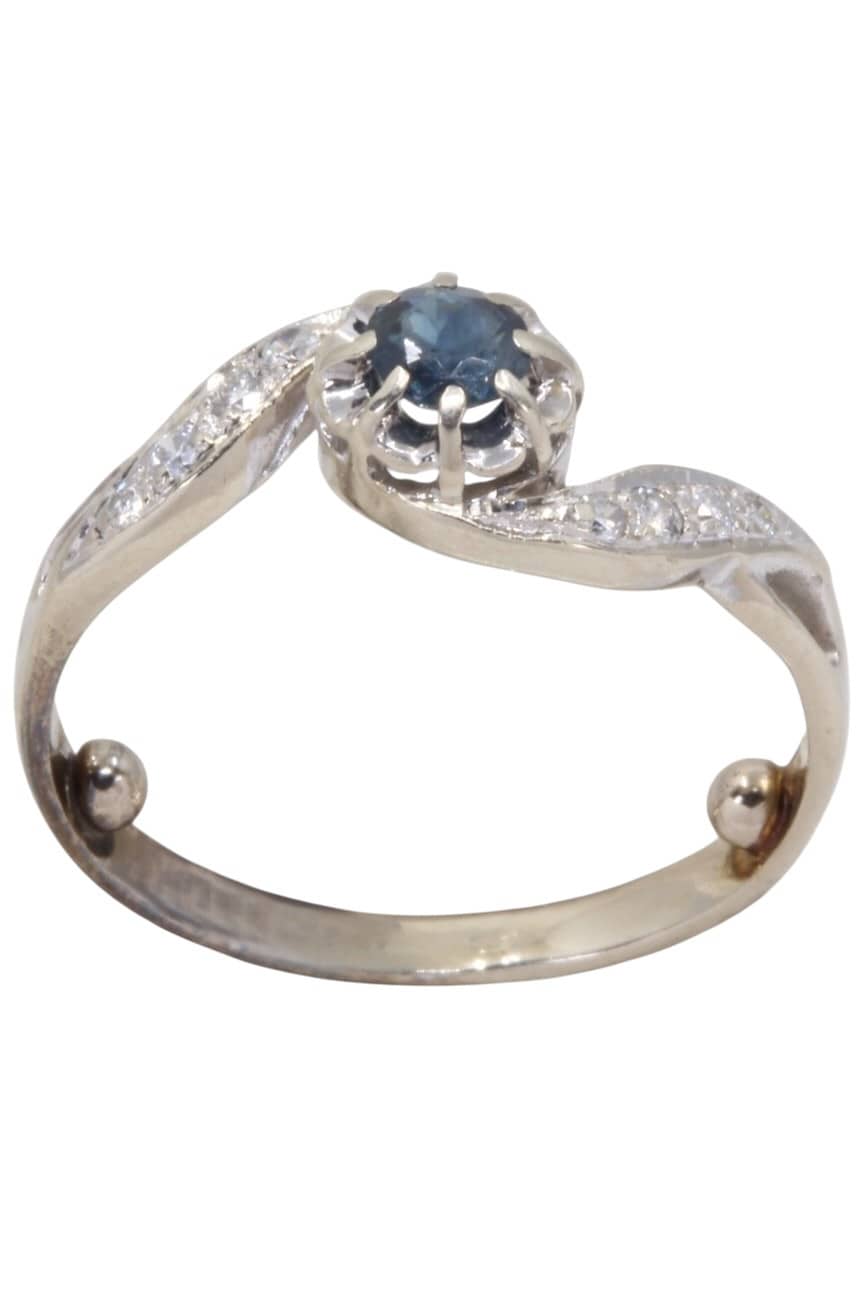 BAGUE SAPHIRS ET DIAMANTS, photo 2 sur 3