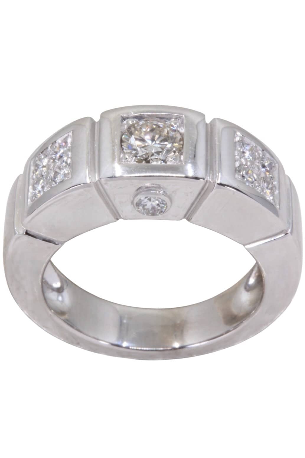 BAGUE MODERNE DIAMANTS, photo 2 sur 3
