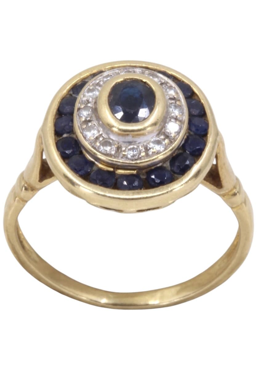 Bague Moderne Saphirs et Diamants