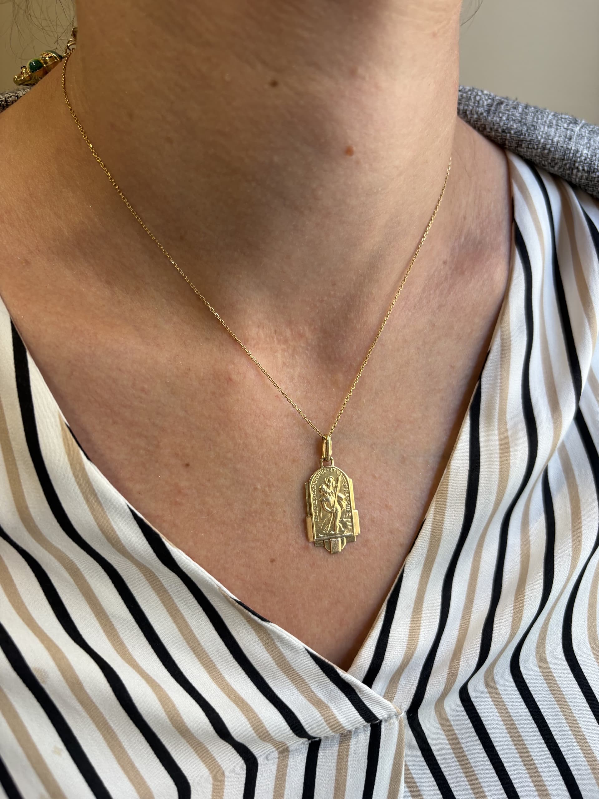 Médaille Saint Christophe Art Déco - photo 2