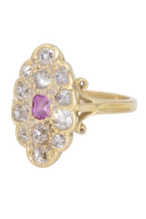 Bague Marquise Rubis et Diamants - photo 5