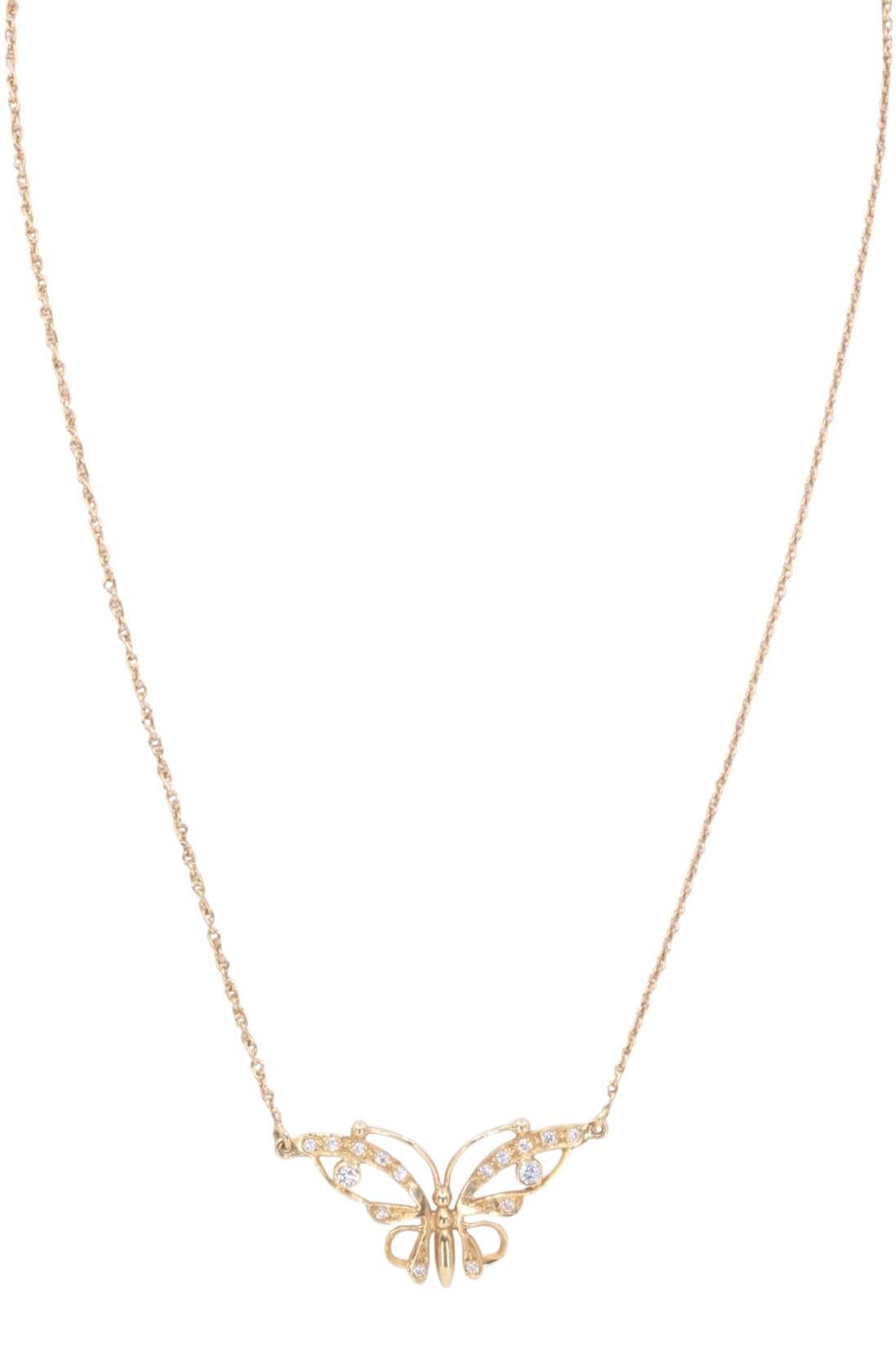 Collier Centre Papillon Diamants